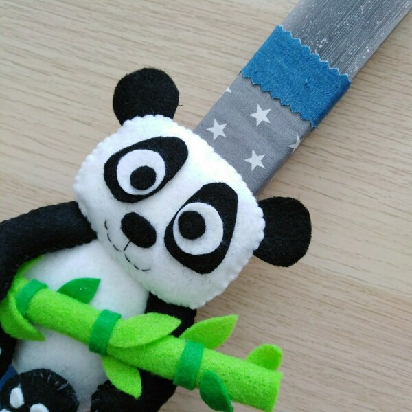 Λαμπάδα με panda μαγνητάκι - κορίτσι, αγόρι, λαμπάδες, λούτρινα, για παιδιά - 3