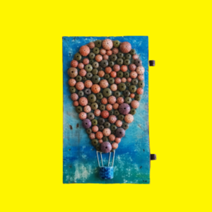 "ΑΕΡΟΣΤΑΤΟ" - πίνακες & κάδρα, ακρυλικό, αερόστατο, χειροποίητα, αχινός - 3