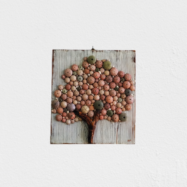 "ΔΕΝΤΡΟ ΤΗΣ ΖΩΗΣ" - ξύλο, πίνακες & κάδρα, χειροποίητα, αχινός, δέντρο της ζωής