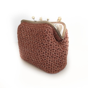 Πλεκτή τσάντα vintage - clutch, all day, χειρός, πλεκτές τσάντες, βραδινές - 2