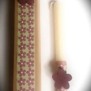 Πασχαλινή λαμπάδα 30 cm με αρωμα γιασεμιου - κορίτσι, λαμπάδες, για παιδιά, για ενήλικες, για εφήβους - 2