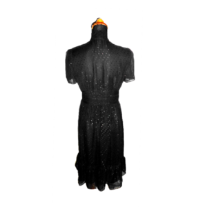 183. Φόρεμα μαύρο αμπιγέ-Chic-Νο183 ΚΤΝ. - midi, γάμου - βάπτισης - 3