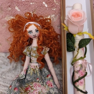 Λαμπάδα υφασμάτινη κούκλα "Rose" - κορίτσι, λαμπάδες, για παιδιά