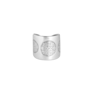 Δαχτυλίδι Φαρδύ "Κύκλοι Mandala" - επάργυρα, boho, μεγάλα, mandala, αυξομειούμενα, φθηνά