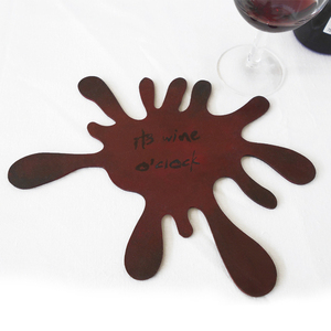Μοναδικά Ξύλινα Σουβέρ σε σχήμα σπλάς σετ 2 τμχ. κόκκινο για κρασί, 23x19.5x0,8cm - προστασία, πρωτότυπα δώρα, ξύλινα σουβέρ