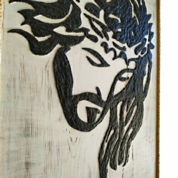 "ΙΗΣΟΥΣ" - ζωγραφισμένα στο χέρι, πίνακες & κάδρα, πασχαλινά δώρα, εικόνες αγίων - 4