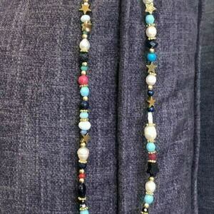 Κοντό κολιέ με μαργαριτάρια γυάλινες χάντρες διαφόρων χρωμάτων - χάντρες, κοντά - 4