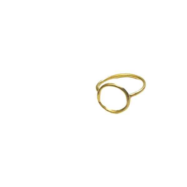 Χειροποίητο δακτυλίδι με κύκλο από ορείχαλκο - γυναικεία, ορείχαλκος, γεωμετρικά σχέδια, μικρά, σταθερά - 2
