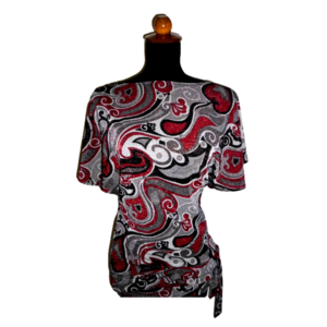 184. Μπλουζο-Φόρεμα από ελαστικό ύφασμα με Boho σχέδια & ιριδίζουσες λεπτομέρειες -Νο184 Boho. - ελαστικό, mini, boho - 2