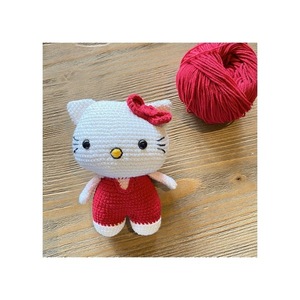 Kitty - Πλεκτή Γατούλα 17cm - crochet, λούτρινα, δώρα γενεθλίων, amigurumi, δώρο γέννησης - 5