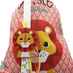 Λαμπάδα λιονταράκι με ασορτί τσάντα - αγόρι, λαμπάδες, για παιδιά, ζωάκια, για μωρά - 2
