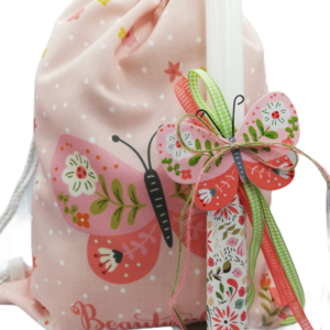 Λαμπάδα πεταλούδα και τσάντα - κορίτσι, λουλούδια, λαμπάδες, για παιδιά