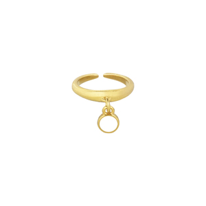 Δαχτυλίδι Αυξομειούμενο "Golden Drops" - επιχρυσωμένα, ορείχαλκος, μικρά, boho, αυξομειούμενα - 4