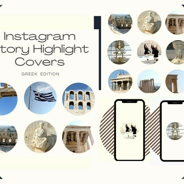 Instagram highlight cover _GREECE 12Pack