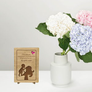 Δώρο για την Γιορτή της Μητέρας - Ξύλινη Κάρτα 12cmx17cm (*Δυνατότητα προσαρμογής κάρτας) - ξύλο, κάρτα ευχών, διακοσμητικά, γιορτή της μητέρας, δώρα για γυναίκες, ευχετήριες κάρτες - 2
