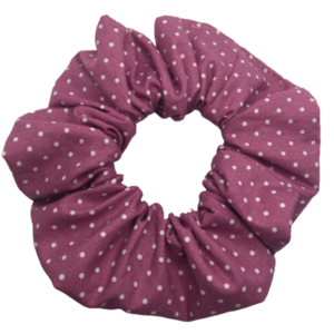 Υφασμάτινο λαστιχάκι scrunchie polka dot - ύφασμα, πουά, δώρα για γυναίκες, λαστιχάκια μαλλιών