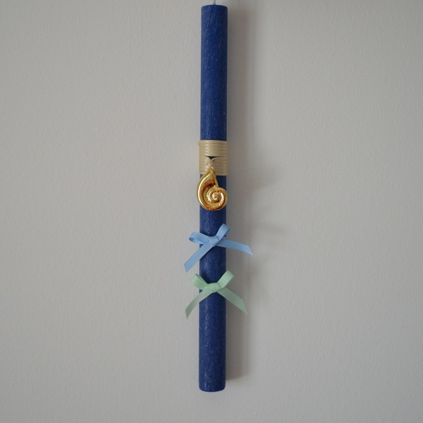Αρωματική λαμπάδα κοχύλι - μπλε 29.5 εκ. - κορίτσι, αγόρι, λαμπάδες, για ενήλικες, για εφήβους - 2