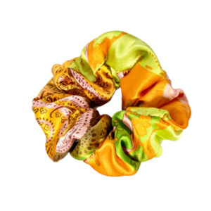 SUMMER SCRUNCHIE ΛΑΣΤΙΧΑΚΙΑ ΜΑΛΛΙΩΝ ΚΑΛΟΚΑΙΡΙΝΑ ΣΑΤΕΝ ORANGE - λαστιχάκια μαλλιών