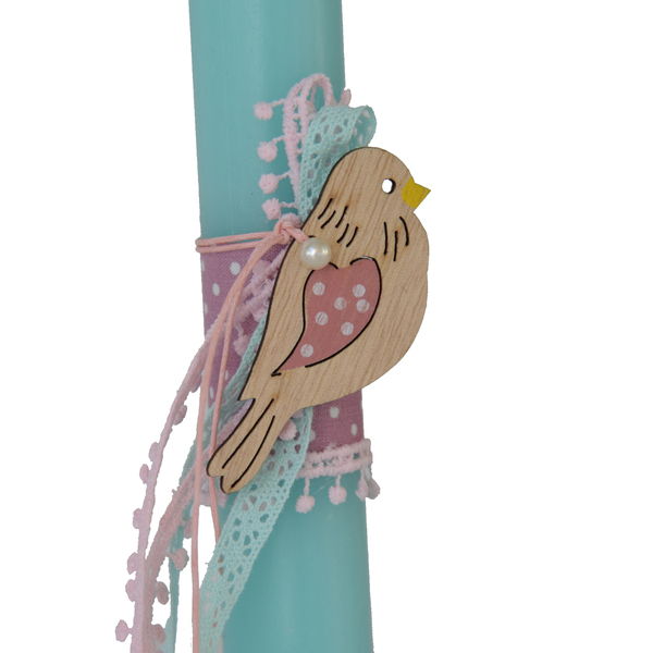 Αρωματική λαμπάδα "Little Bird" βεραμάν 20cm - κορίτσι, λαμπάδες, romantic, για ενήλικες, για εφήβους - 4