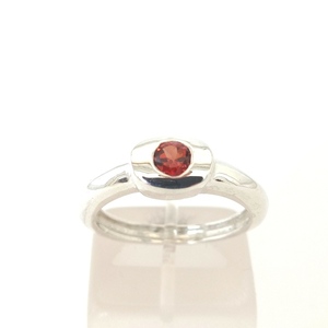 Δαχτυλιδι garnet. - ασήμι, ημιπολύτιμες πέτρες, ασήμι 925, minimal, σταθερά - 4