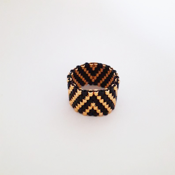 Δαχτυλίδι χειροποίητο με ιαπωνικές χάντρες Miyuki - χάντρες, miyuki delica, σταθερά, φθηνά - 5