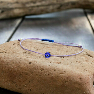 Βραχιόλι με μπλέ ματάκι - evil eye - charms, μάτι, evil eye, χεριού, αυξομειούμενα - 2