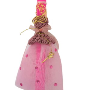 Σετ πριγκίπισσα ροζ με χειροποίητο πορτοφολάκι και κολιέ - κορίτσι, λαμπάδες, για παιδιά, πριγκίπισσες, για μωρά - 3