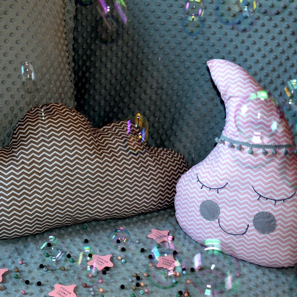 Μαξιλάρι παιδικό διακοσμητικό "Σταλίτσα Βροχής" - κορίτσι, μαξιλάρια - 2
