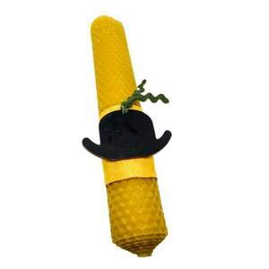 Χειροποίητη αντρική λαμπάδα "καπέλο" με κηρήθρα από μελισσοκέρι - αγόρι, λαμπάδες, για ενήλικες, για εφήβους