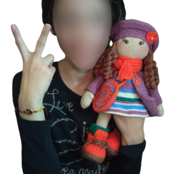 Λιντα - crochet, δώρα γενεθλίων, λούτρινο, amigurumi, κούκλες - 2