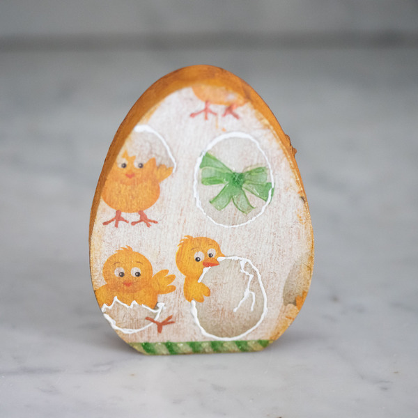 Πασχαλινό αυγό απο ξύλο - διακοσμητικά, για ενήλικες