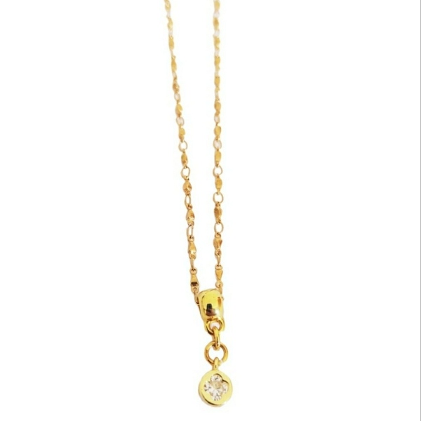 Minimal pendant με κρυσταλλο ζιργκον - charms, ορείχαλκος, σταυρός, ατσάλι, boho