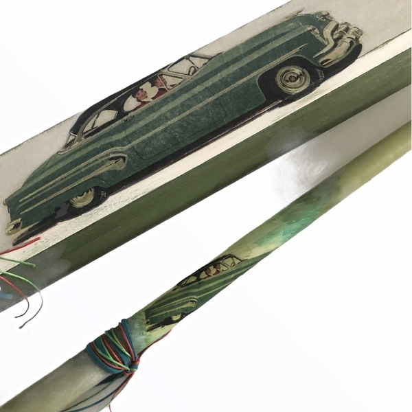 Λαμπάδα vintage αυτοκινητο με ξύλινο κουτι - αγόρι, λαμπάδες, αυτοκινητάκια, για παιδιά, για εφήβους - 2