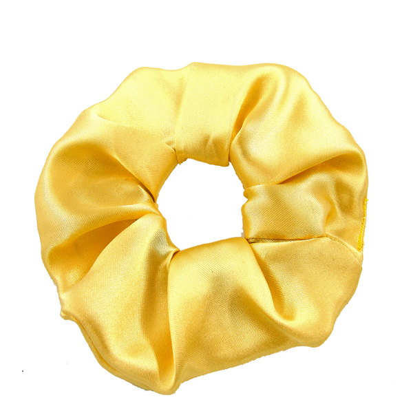 Scrunchie satin Yellow - λαστιχάκια μαλλιών