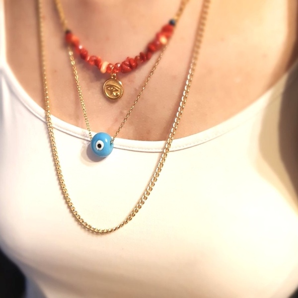 4 necklaces - ημιπολύτιμες πέτρες, boho