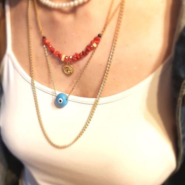 4 necklaces - ημιπολύτιμες πέτρες, boho - 2