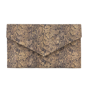 Φάκελος Φελλός "Snake Skin" - animal print, clutch, φελλός, χειρός, βραδινές