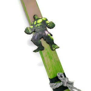 Λαμπάδα για αγόρια με τον ήρωα Hulk 30cm πλακέ - αγόρι, για παιδιά, ήρωες κινουμένων σχεδίων - 2