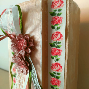 Κηροπήγιο Υφασμάτινα Λουλούδια - δώρο, ρεσώ & κηροπήγια, βάσεις για ρεσώ - 3