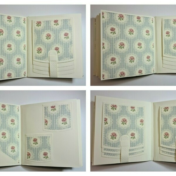 Χειροποίητο βιβλίο για φωτογραφίες και σημειώσεις διαστάσεων 18.50cm X 21.50 cm σε χρώμα ιβουάρ - άλμπουμ - 4