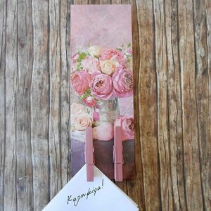 Κρεμάστρα ξύλινη με τριαντάφυλλα 10x28cm - romantic, άνοιξη, κρεμάστρες - 4