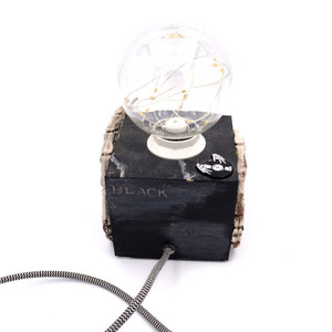 Φωτιστικό ''Nightmare" με fairy lights - νεκροκεφαλή, πορτατίφ, διακόσμηση, halloween - 3