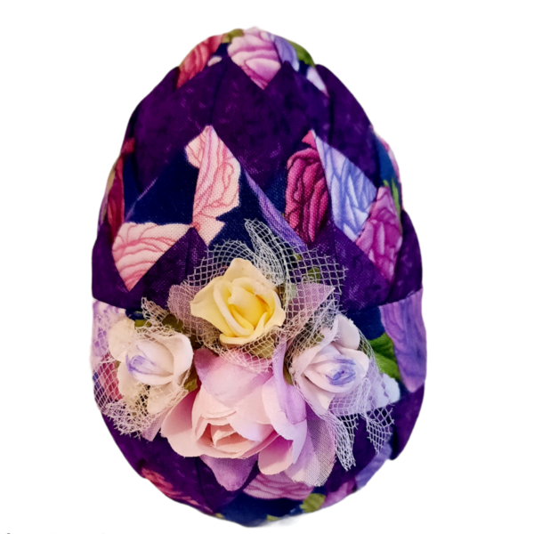 Διακοσμητικό Πασχαλινό αυγό σε αποχρώσεις του μωβ, με ύψος 12cm - διακοσμητικά, πασχαλινά αυγά διακοσμητικά, πασχαλινή διακόσμηση, πασχαλινά δώρα