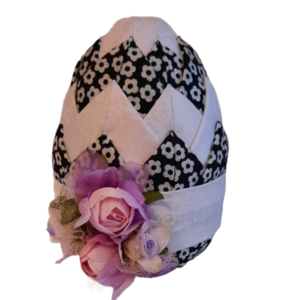 Διακοσμητικό Πασχαλινό αυγό άσπρο και μαύρο, με ύψος 12cm - διακοσμητικά, πασχαλινά αυγά διακοσμητικά, πασχαλινή διακόσμηση, πασχαλινά δώρα