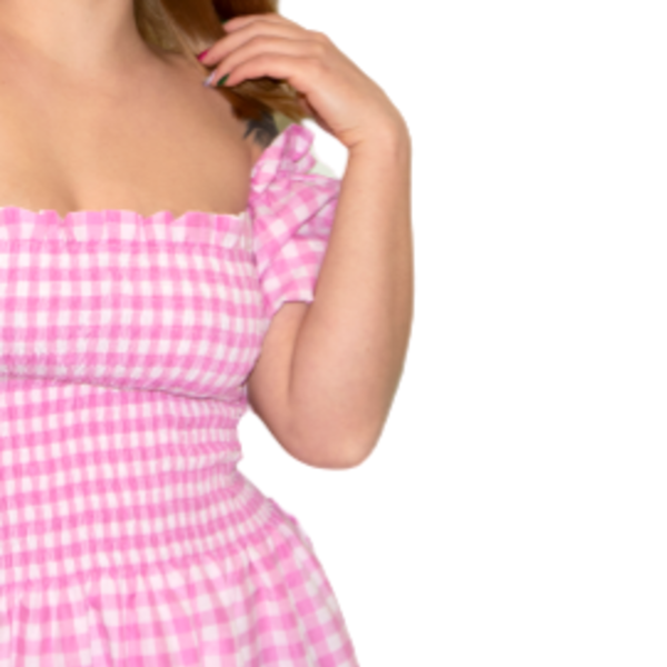 Pin up dress, φόρεμα καλοκαιρινό - βαμβάκι, αμάνικο, midi, καρό - 4