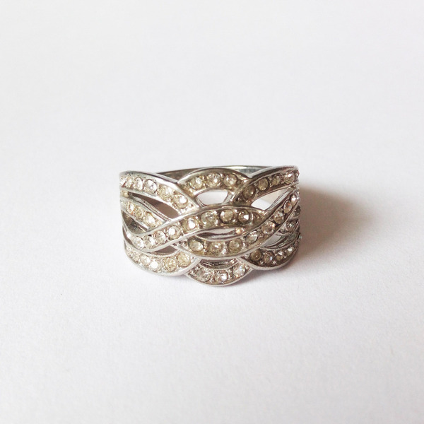 Εντυπωσιακό Γυναικείο δαχτυλίδι με στράς - στρας, σταθερά, για γάμο, επιροδιωμένα, φθηνά - 2