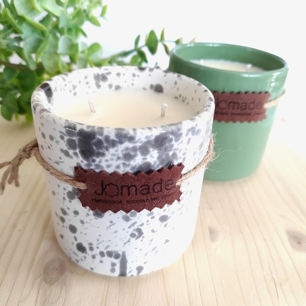 Φυτικό κερί σόγιας " Fresh cut lemongrass" - αρωματικά κεριά, σόγια, φυτικό κερί, κερί σόγιας - 3