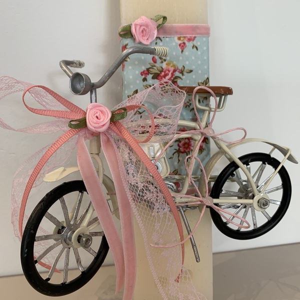 Αρωματική λαμπαδα με ποδηλατο (γαλάζιο) - κορίτσι, λαμπάδες, για παιδιά, για εφήβους - 4
