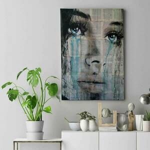 Πίνακας Σε Καμβά "Το Κορίτσι Με Τα Μπλε Μάτια" - πίνακες & κάδρα, καμβάς, ντεκουπάζ, πίνακες ζωγραφικής - 2
