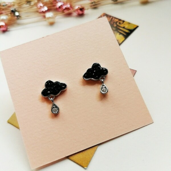 Tiny cute earrings 2 - ασήμι, καρφωτά